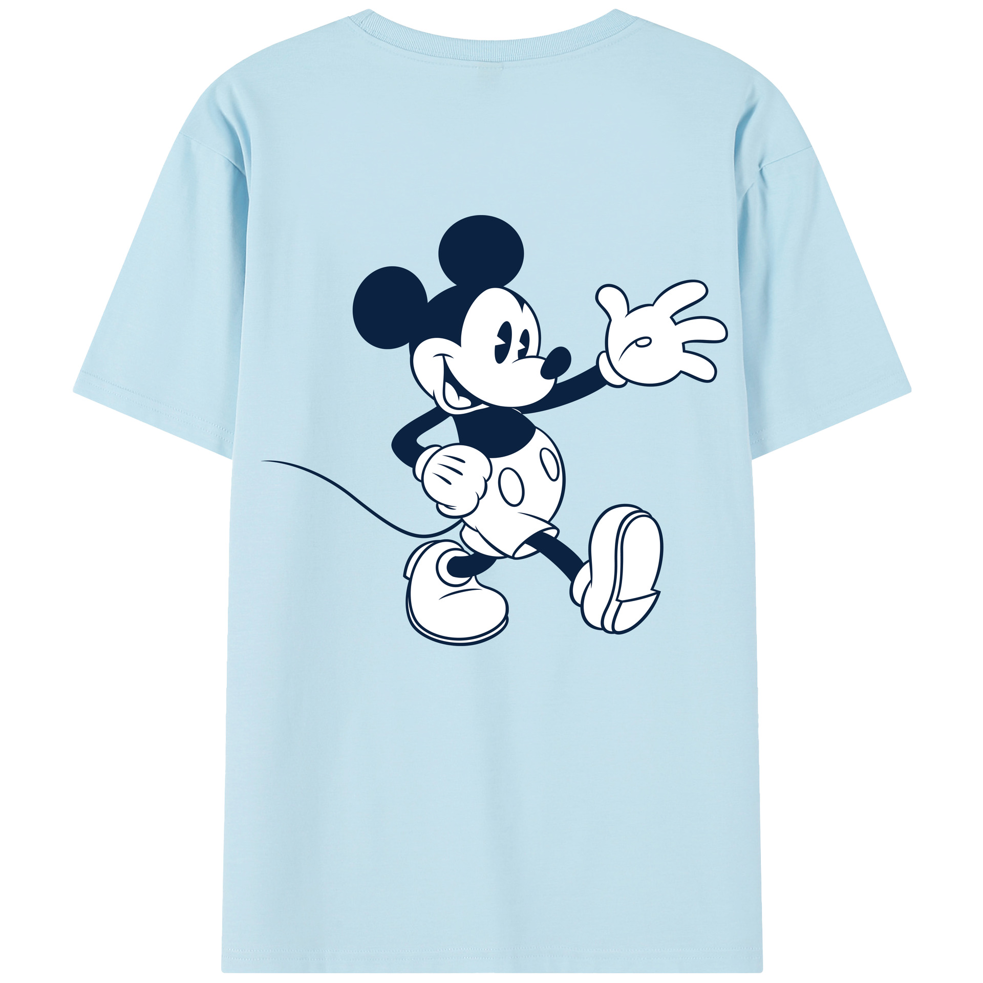 （画像用） ミッキーマウス Mickey Mouse 綿100％半袖Tシャツ（背面プリント）